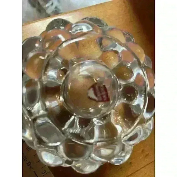 Orrefors Raspberry votive glass candleholders   Made in Sweden - Picture 4 of 4